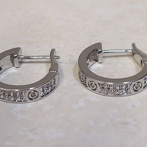 Dupe c.a.r.t.i.e.r hoops with pave brand new